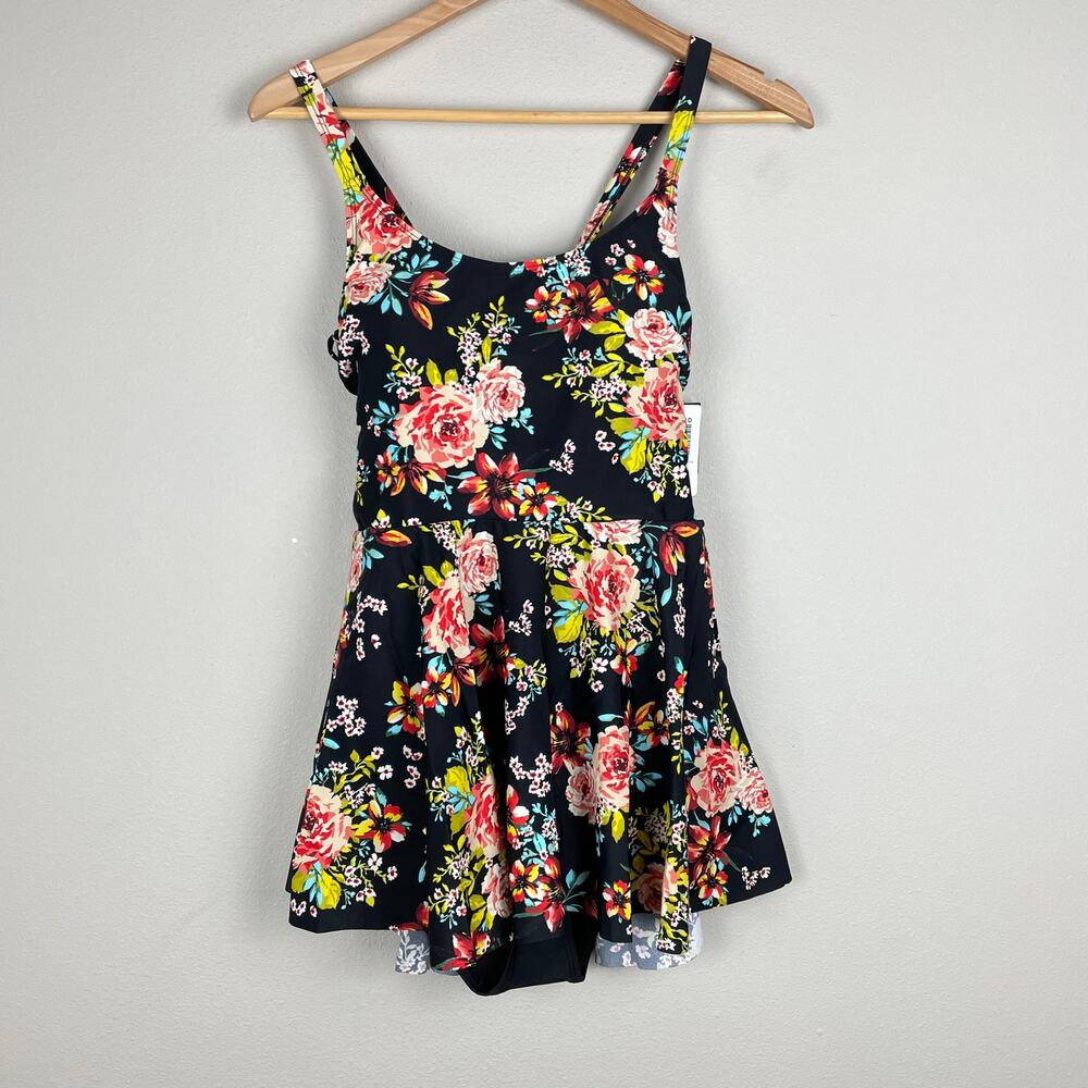 Torrid NWT Short Length Side Tie Swim Dress - Floral Size 1X Adjustable Strap - Picture 5 of 10